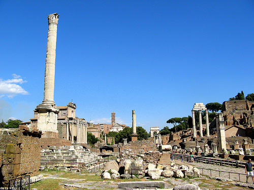 The Roman Forum--the birthplace of the U.S. Constitution? Image courtesy of "HarshLight" on Flickr.